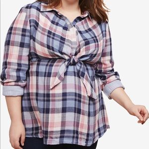 Maternity Plaid Tunic